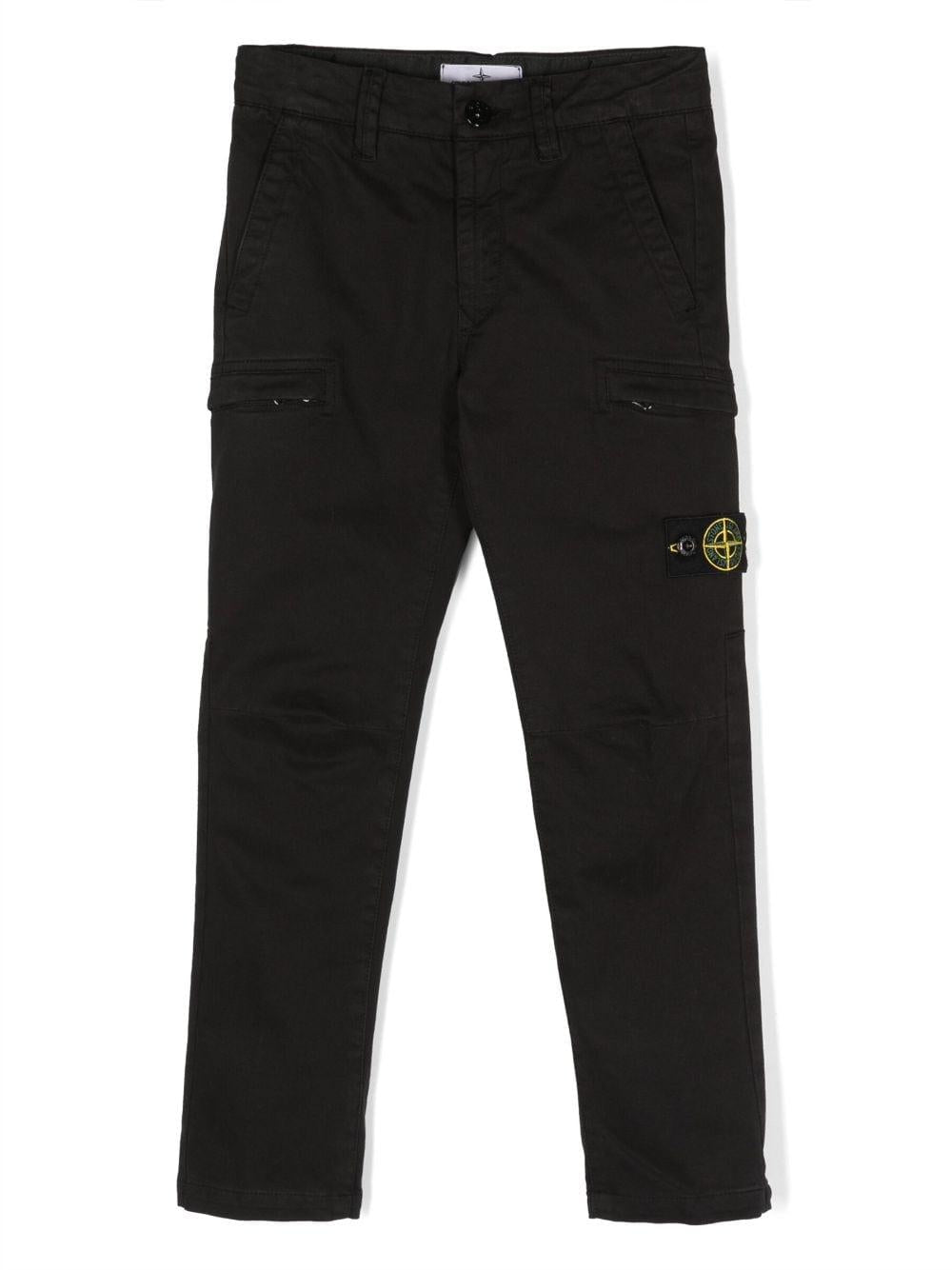 Pantalone nero per bambino con logo