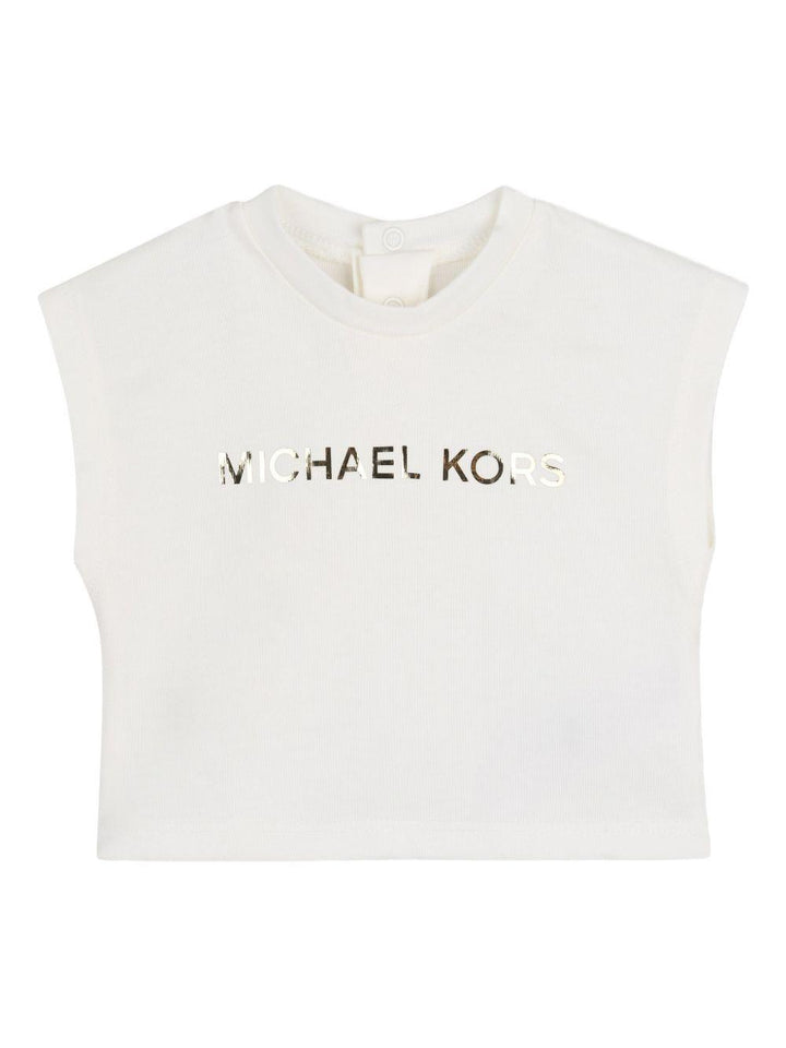 Completo bianco/beige per neonata R30546 215 Michael Kors Kids 