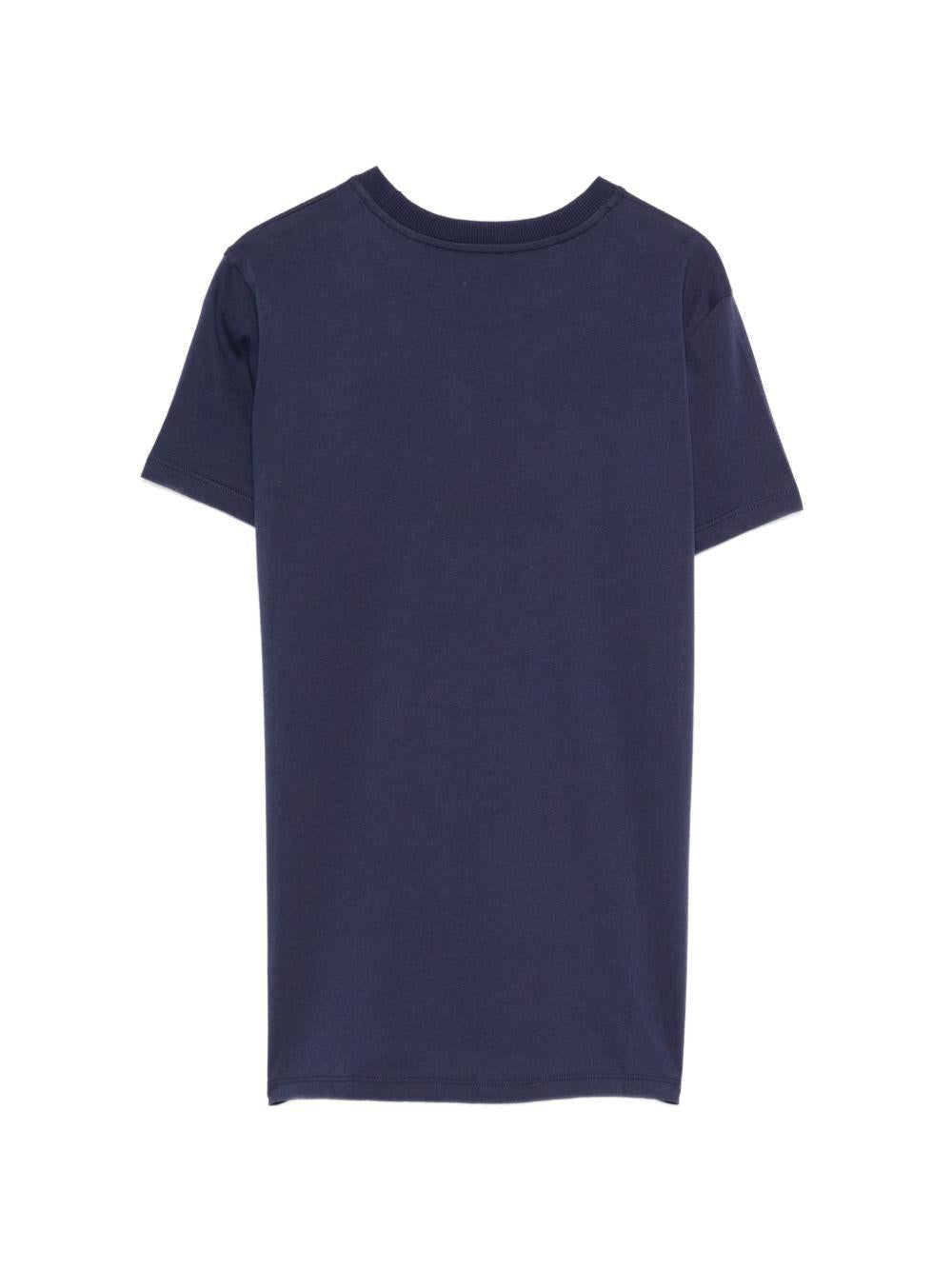 T-shirt blu navy per bambino HZM058LAA03 40016 Moschino Kids 