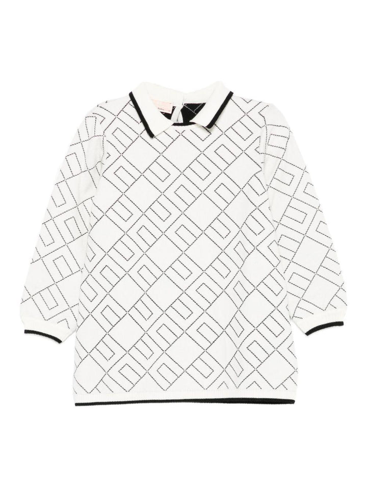 Abito bianco/nero per neonato ENAB067CFL229 D759 Elisabetta Franchi Kids 