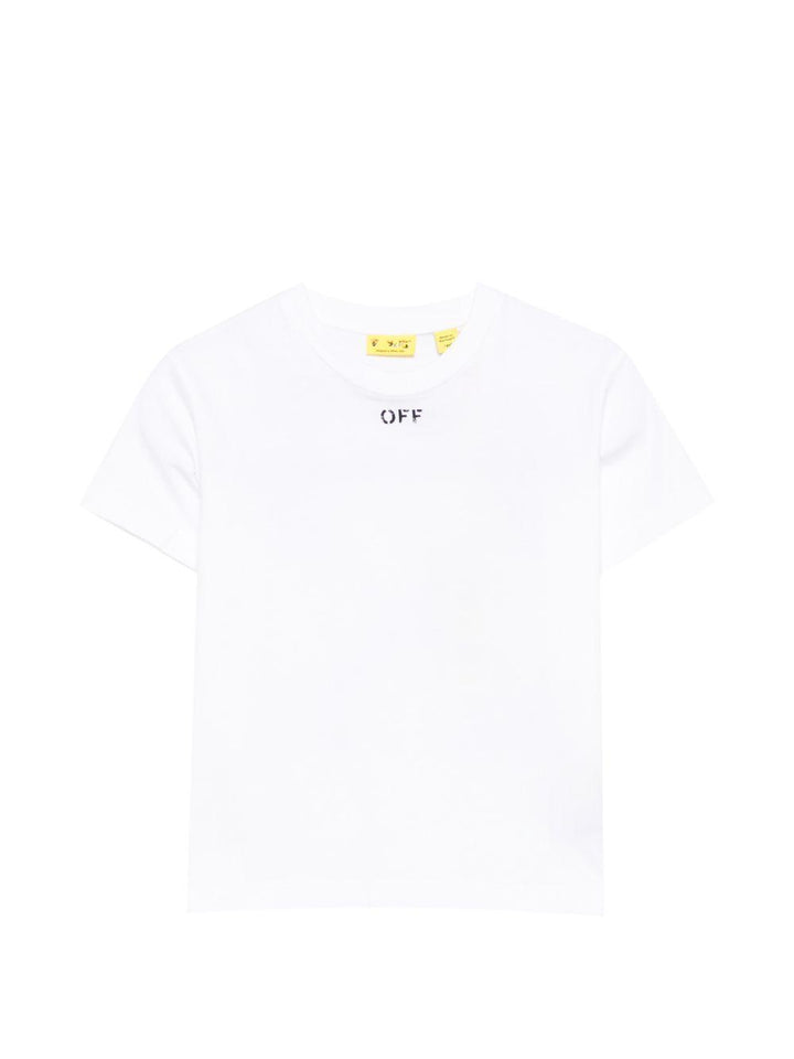 T-shirt bianca per bambino OBAA002S26JER006 1000 Off White Kids 