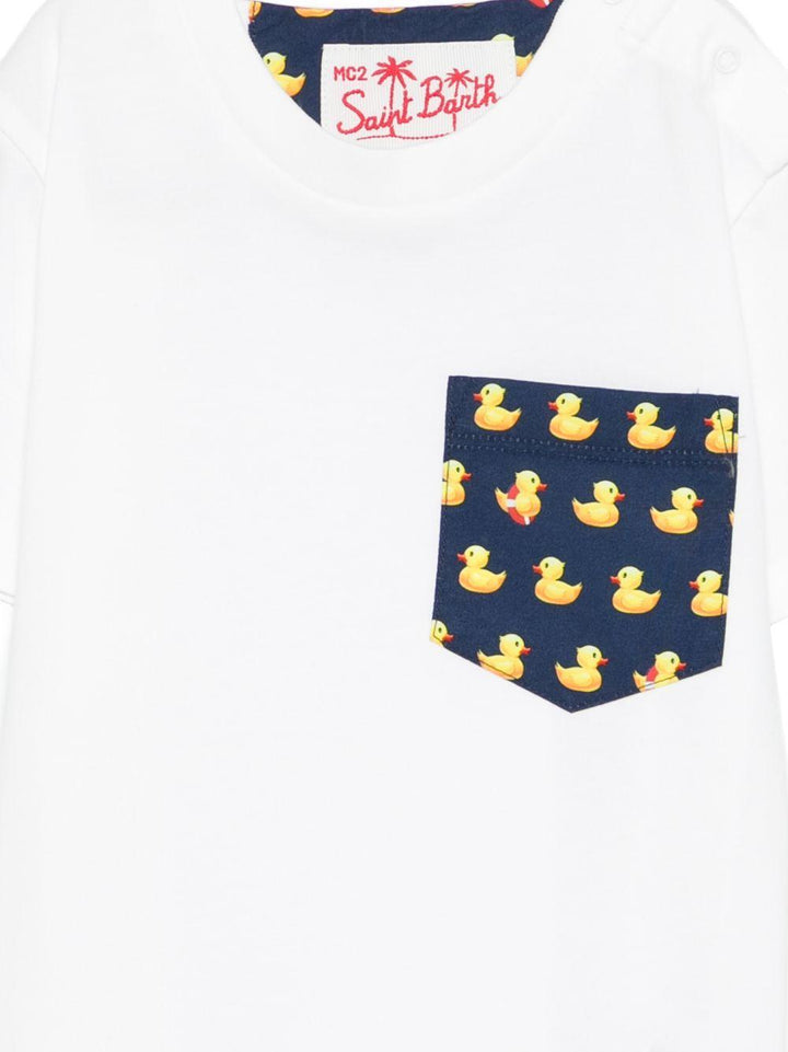 T-shirt bianca per bambino KEA0001 03568L MC2 Saint Barth Kids 
