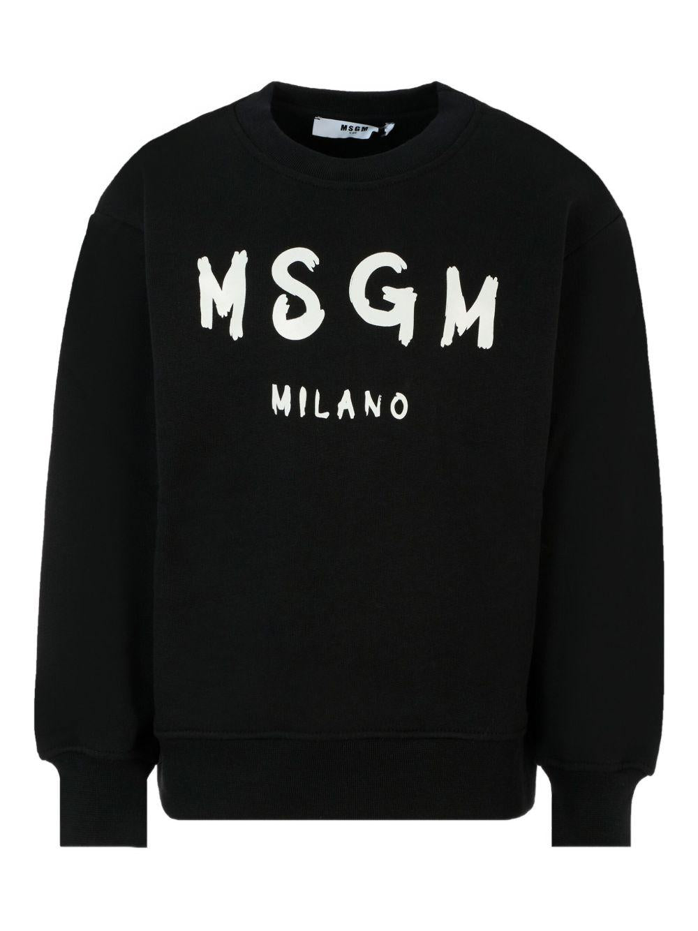 Felpa nera per bambino F5MSJUSW018 110 Msgm Kids 