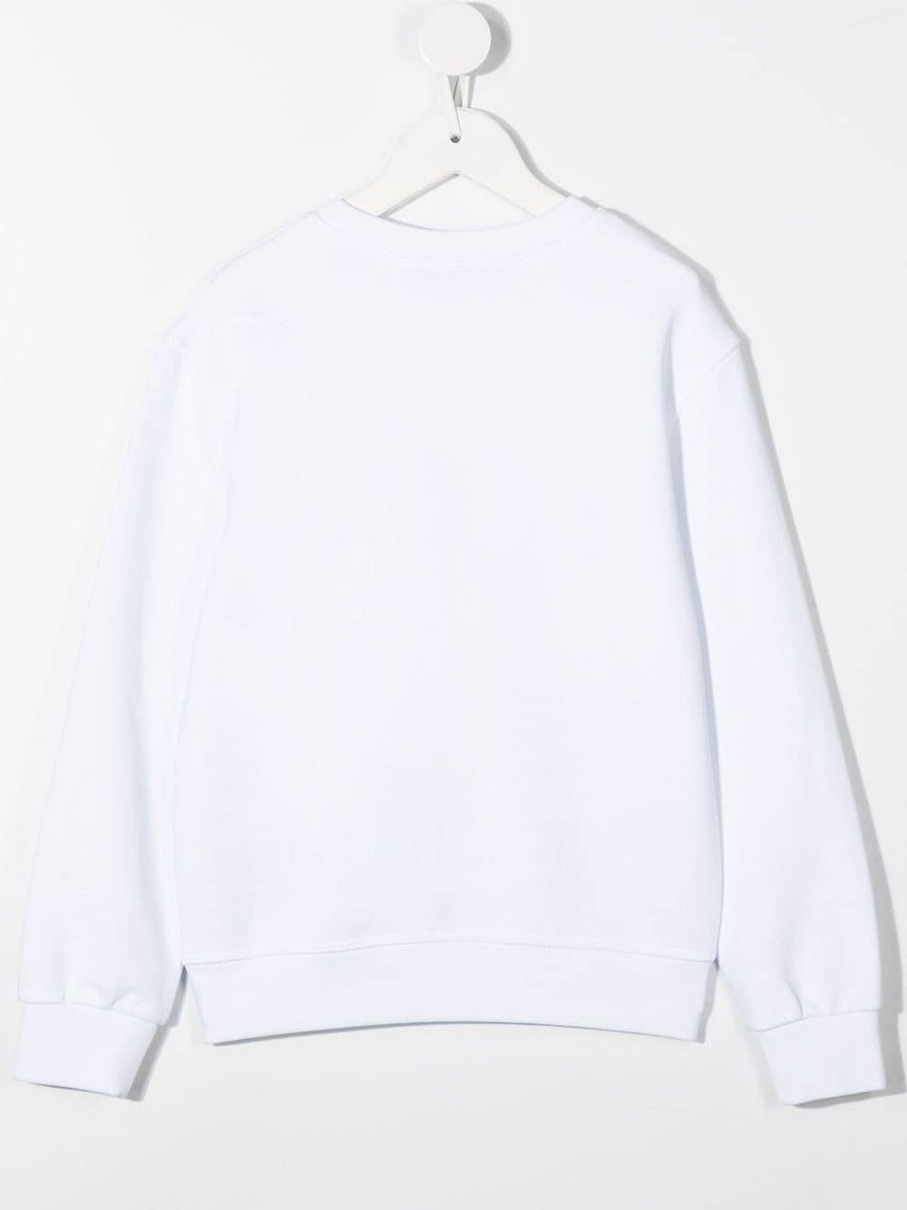 White sweatshirt for boys with ICON logo