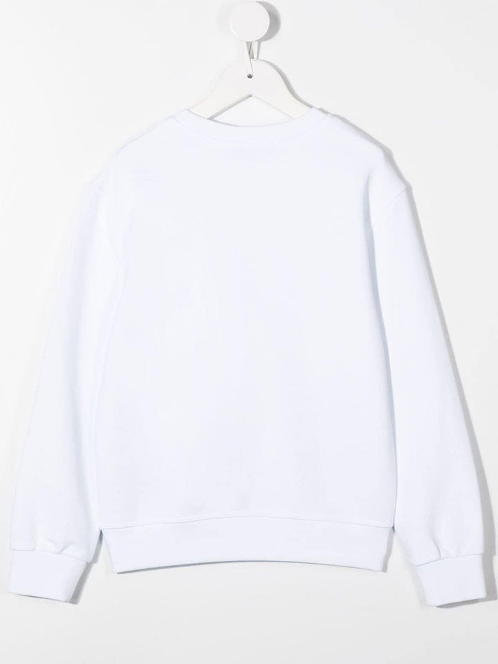 White sweatshirt for boys with ICON logo