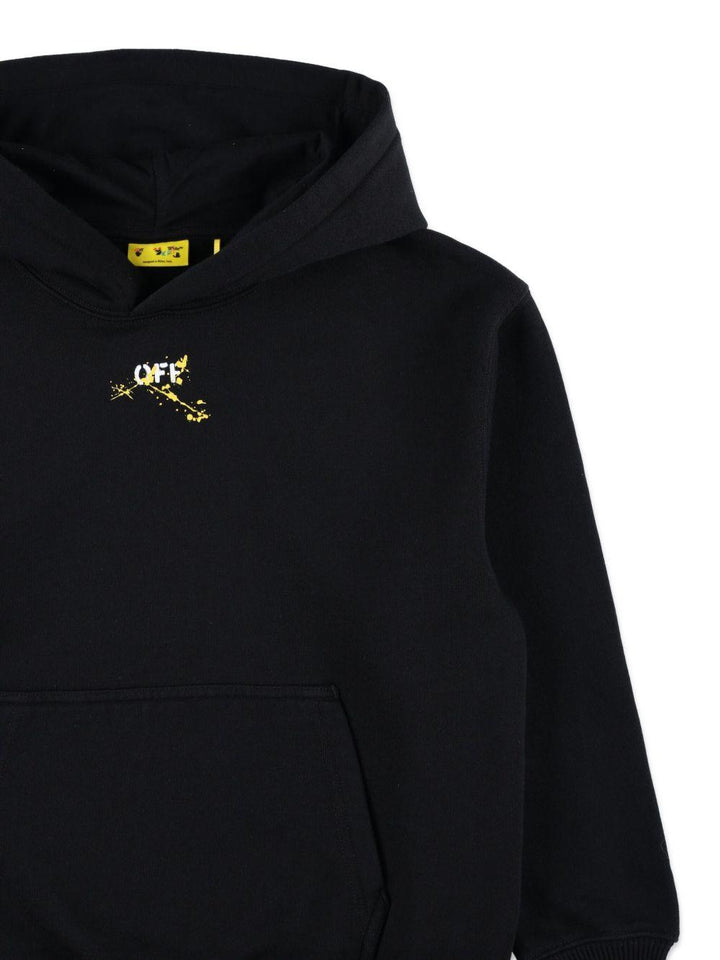 Felpa nera per bambino OBBB001F25FLE005 1018 Off White Kids 