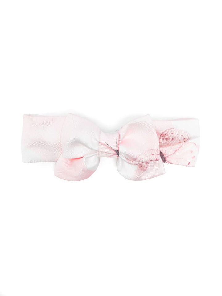 Light pink/white headband for newborn