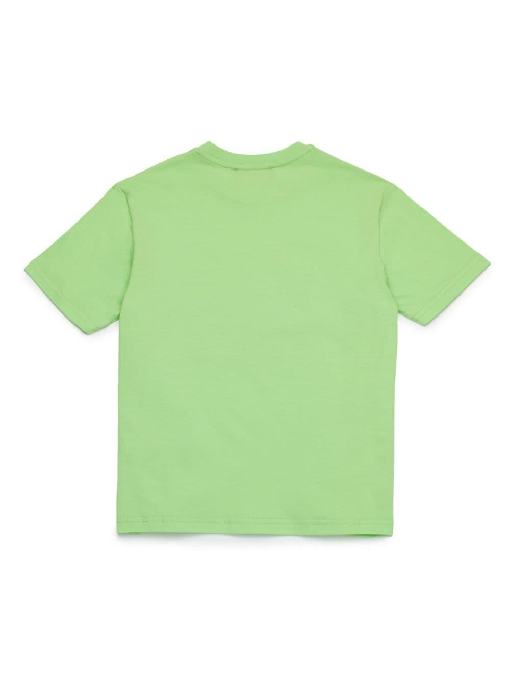 Apple green t-shirt for boys with logo