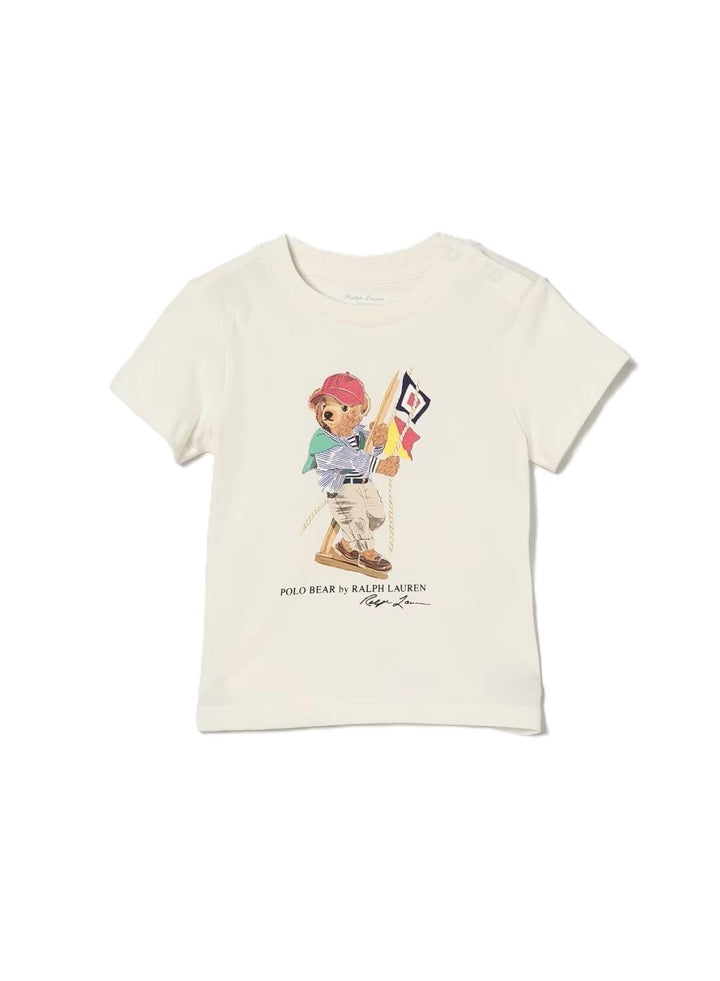 T-shirt bianco per bambino 320A12428 002 Ralph Lauren Kids 