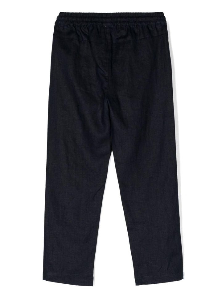 Pantalone blu navy per bambino in lino