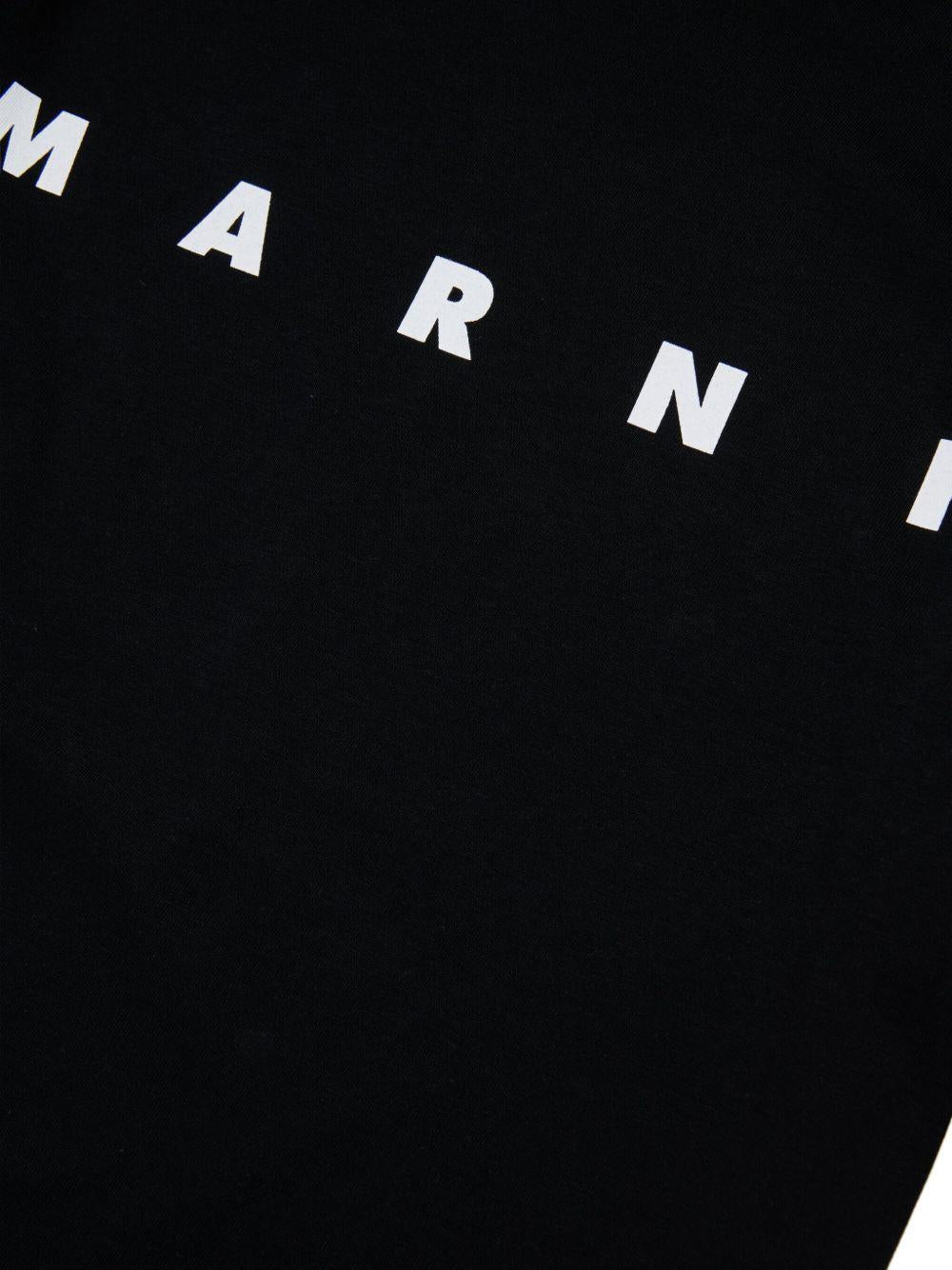 T-shirt nera per bambino M002MVM00RF 0M900 Marni Kids 
