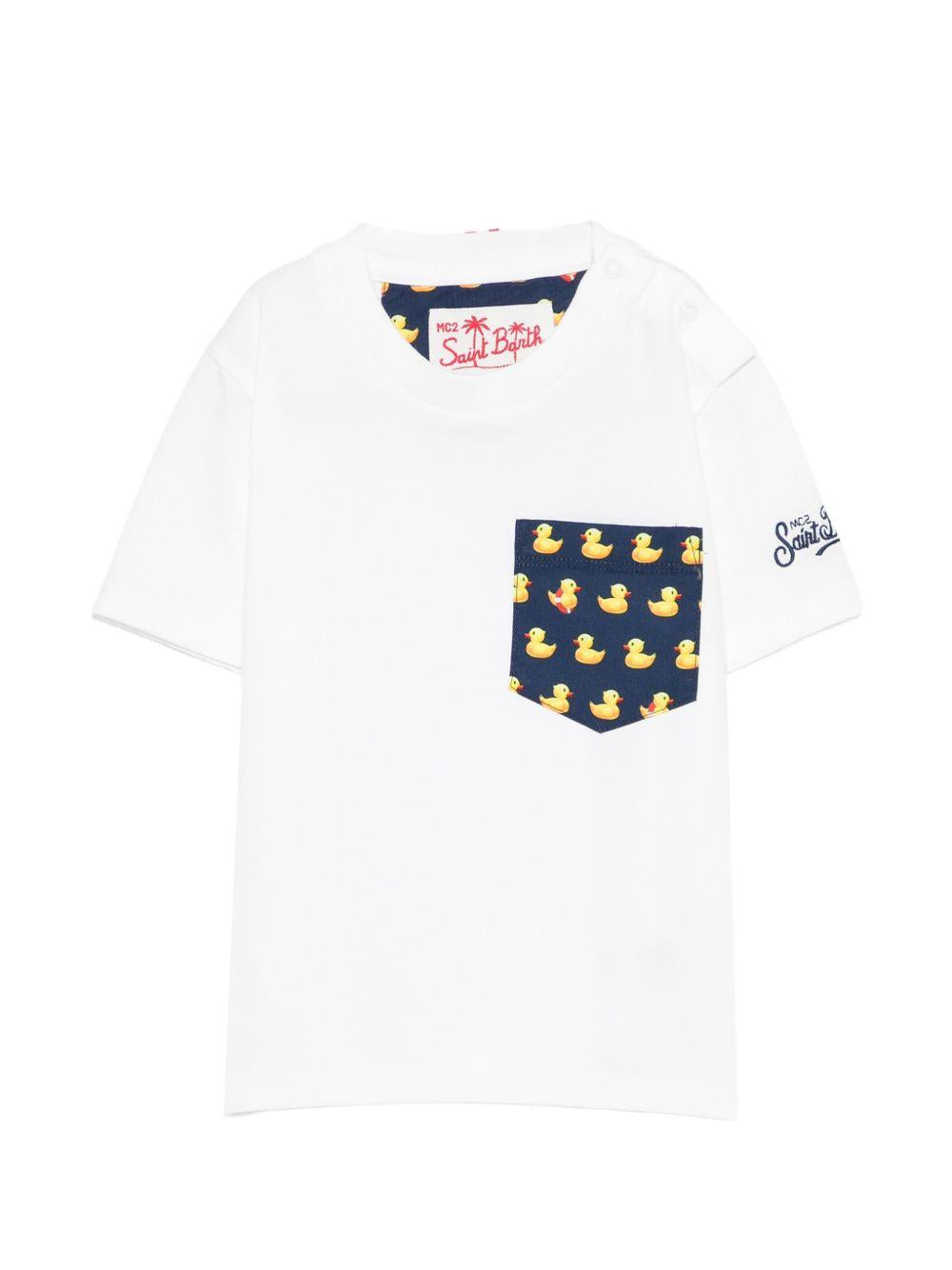 T-shirt bianca per bambino KEA0001 03568L MC2 Saint Barth Kids 