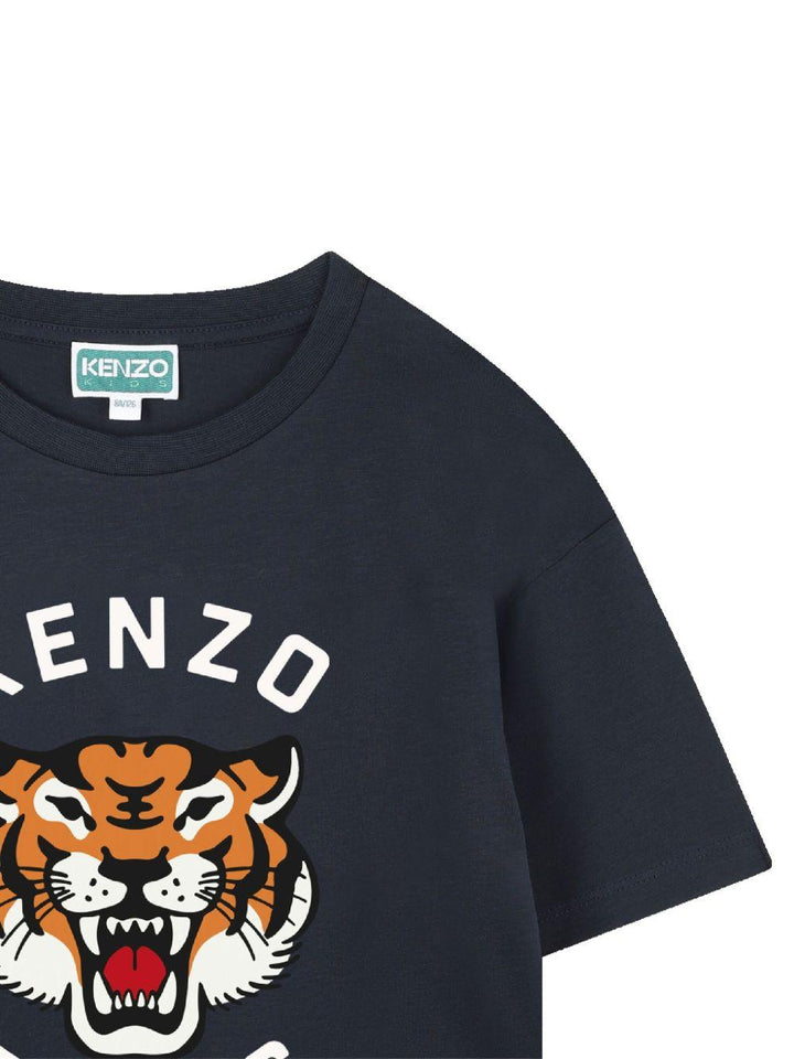 T-shirt blu navy per bambino K61505 845 Kenzo Kids 