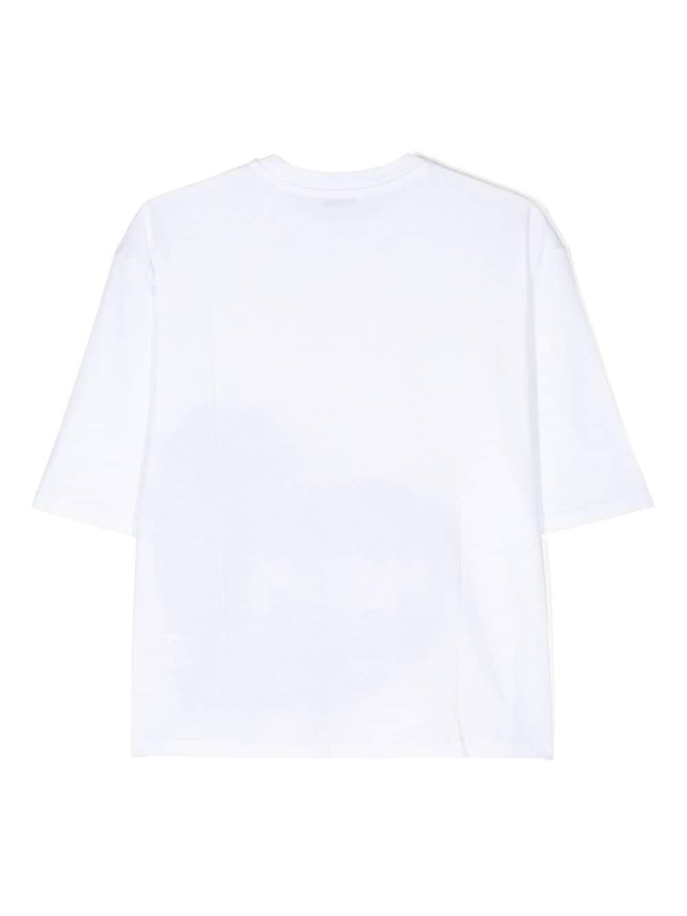 T-shirt per bambina in cotone bianca