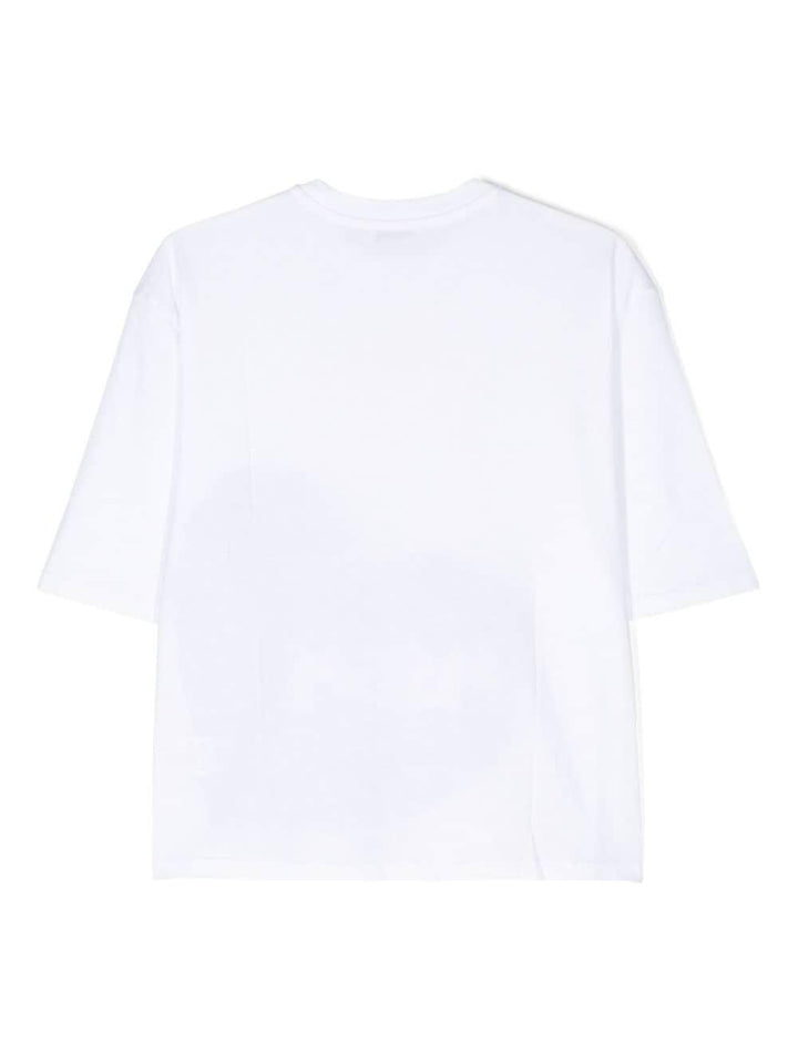 T-shirt per bambina in cotone bianca