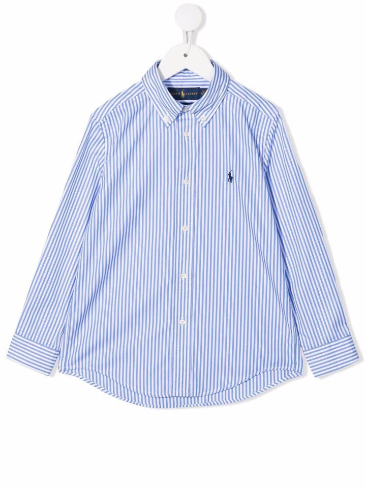 Light blue shirt for boys with logo