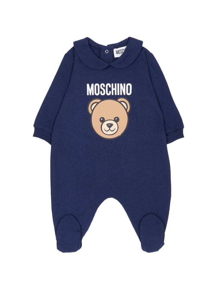Tutina blu navy per neonato MUY098LCA19 40016 Moschino Kids 