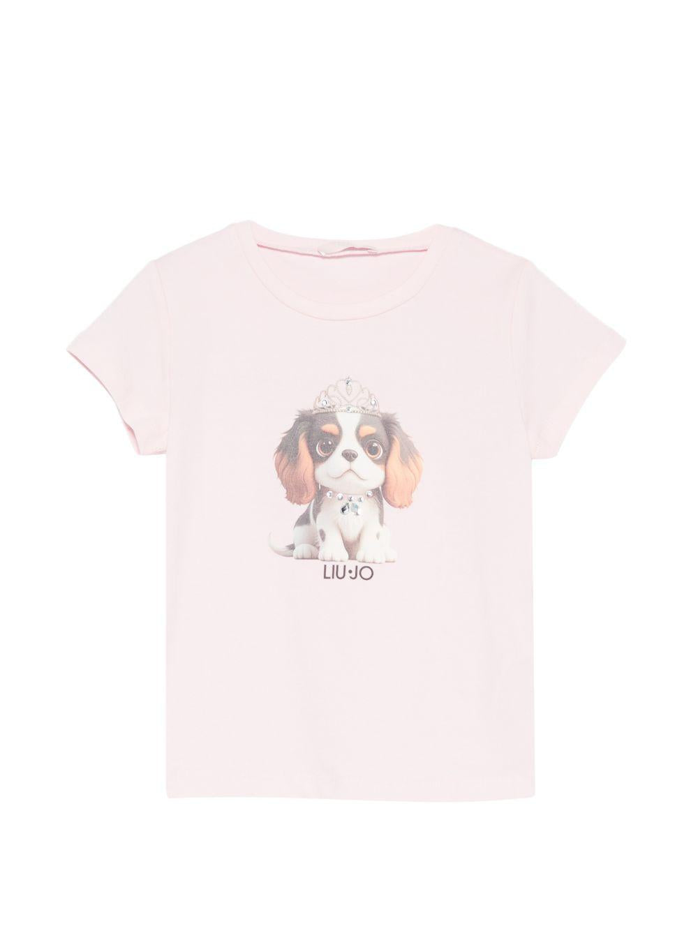 T-shirt rosa chiaro per bambina KA6058JS003 P9344 Liu Jo 
