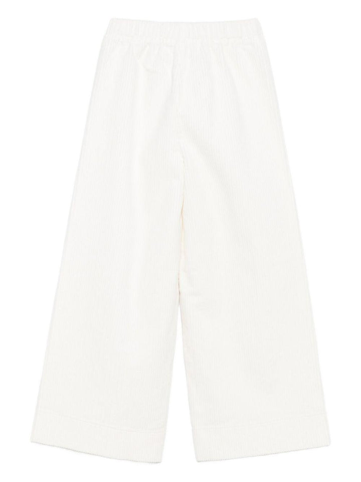 Pantalone bianco per bambina A25GPL0004V6012 100 Il Gufo 