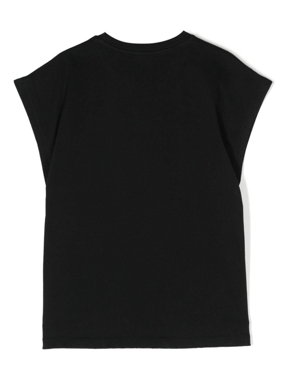 T-shirt nera per bambino con logo