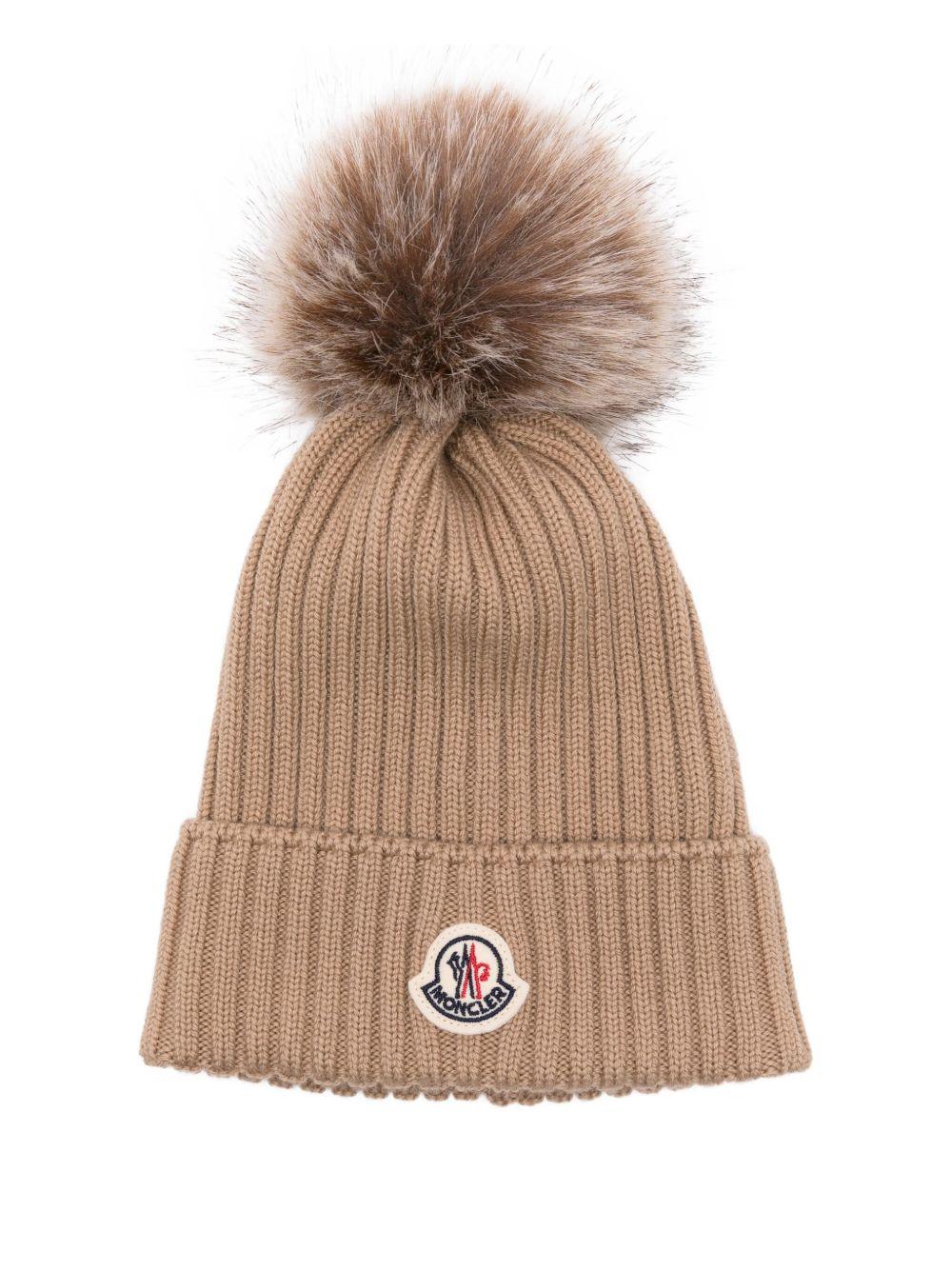 Cappello marrone per bambino 9543B00011A9327 231 Moncler Kids 