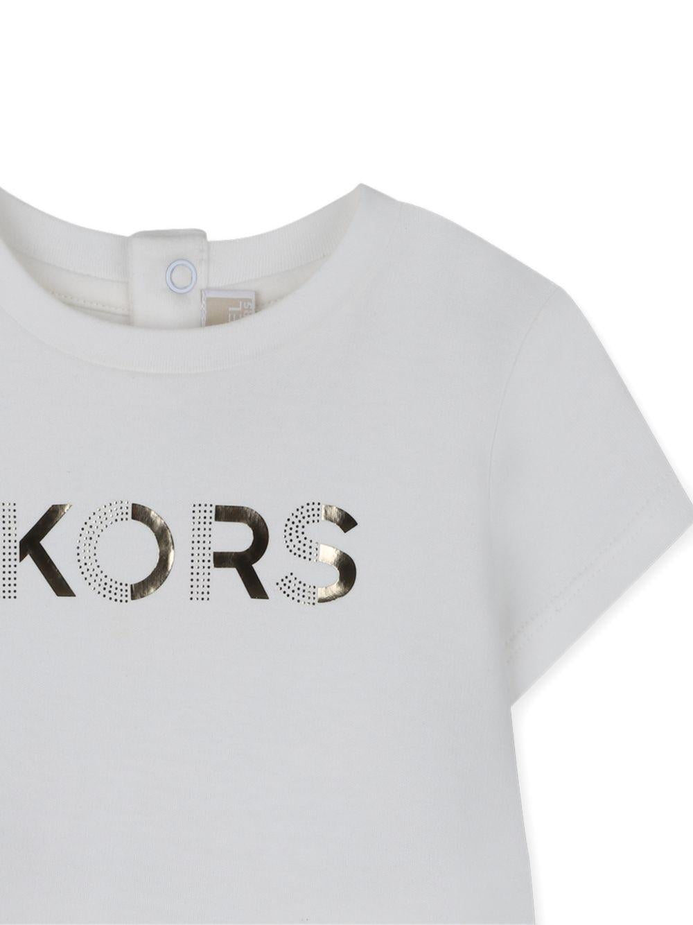 Abito bianco/beige per neonata R30553 Z99 Michael Kors Kids 
