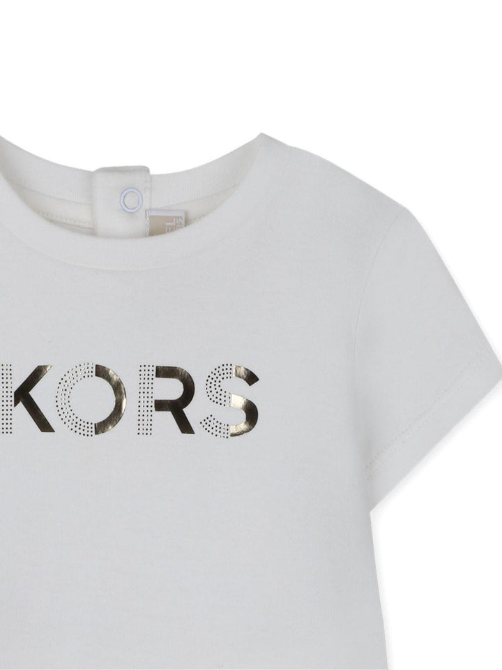 Abito bianco/beige per neonata R30553 Z99 Michael Kors Kids 