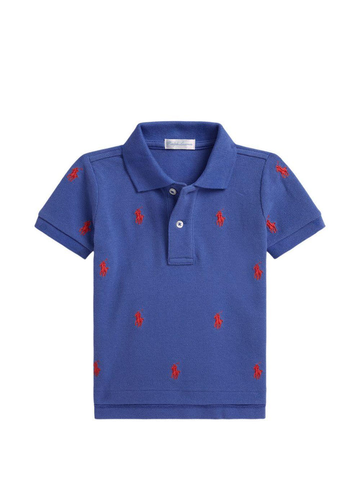 Polo blu/rosso per neonato 320882605 500 Ralph Lauren Kids 