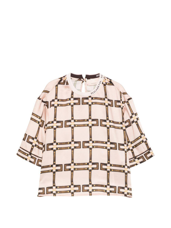 Top rosa per bambina EFCA2830TVE02 D691 Elisabetta Franchi Kids 