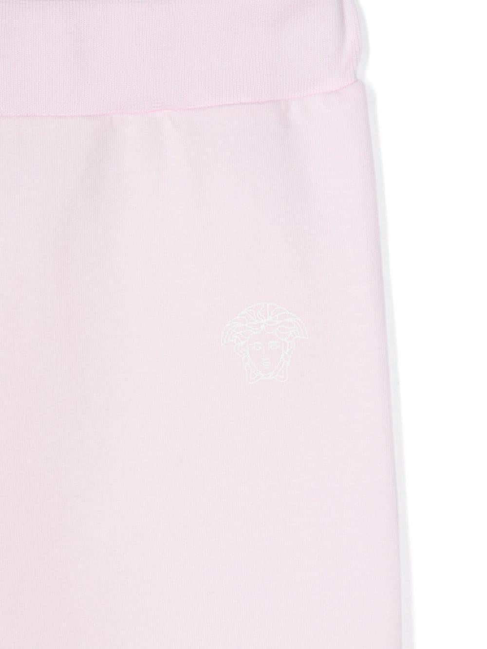 Completo sportivo per neonata in cotone rosa chiaro