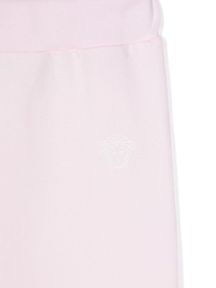 Completo sportivo per neonata in cotone rosa chiaro