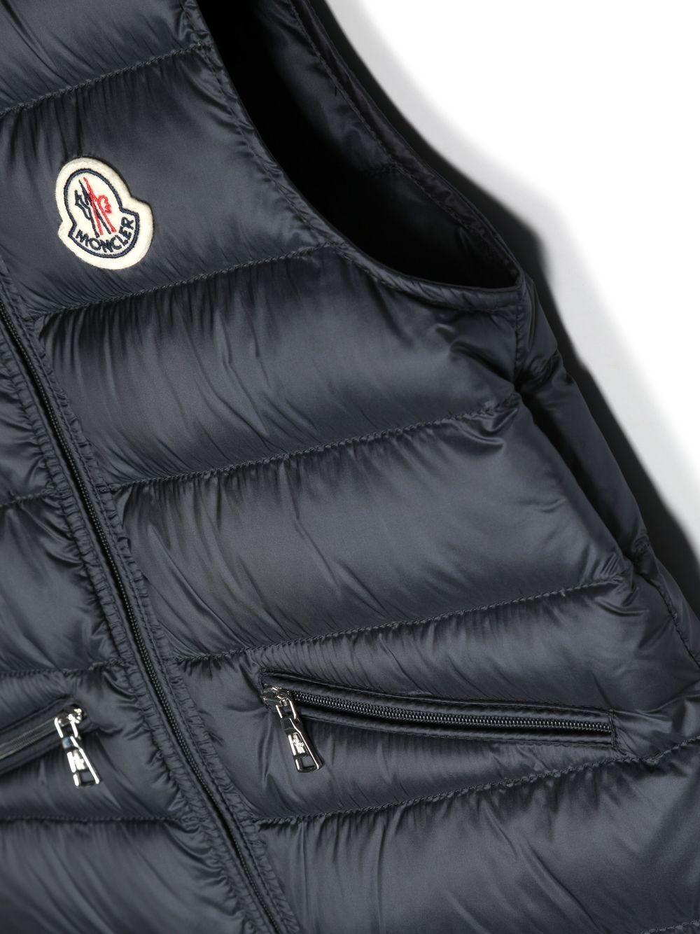 Gilet Vest gui blu notte per bambino 9541A0010053334 742 Moncler Kids 