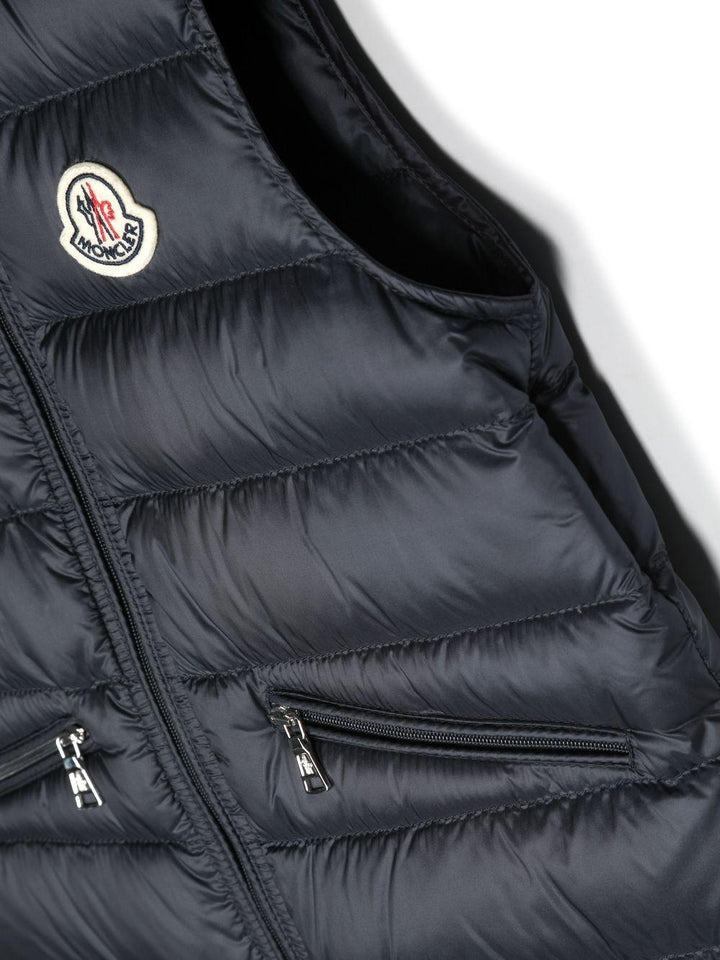 Gilet Vest gui blu notte per bambino 9541A0010053334 742 Moncler Kids 