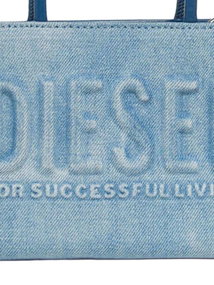 Borsa azzurra in jeans per bambina J02529P1730 H8457 Diesel Kids 