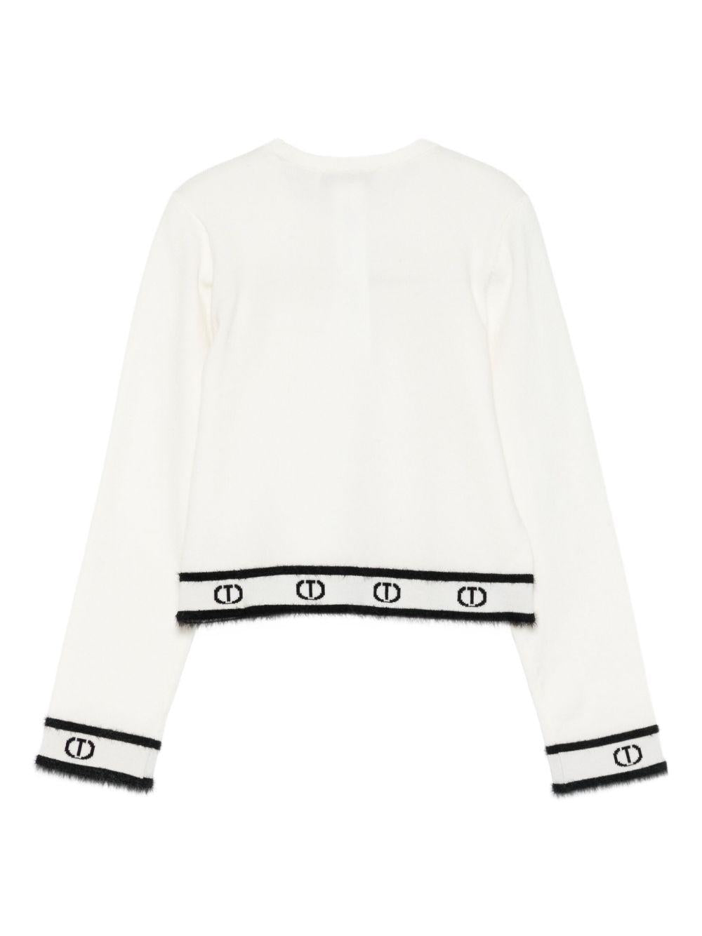 Maglione bianco per bambina 252GJ3073 10973 Twin Set 