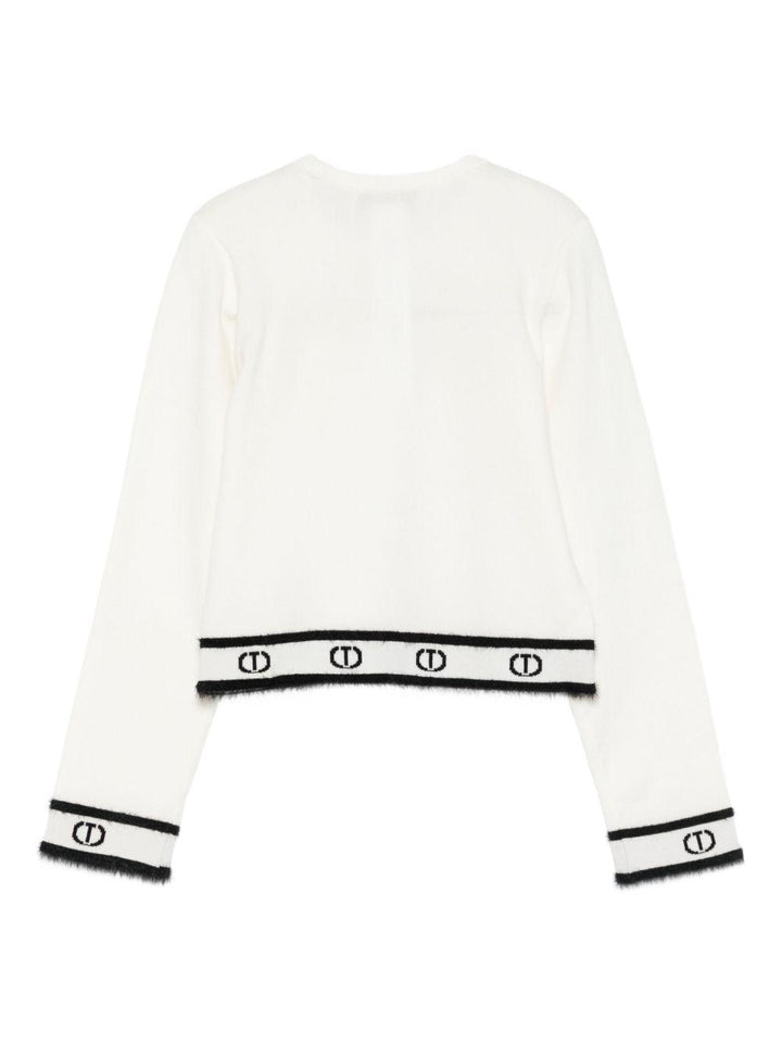 Maglione bianco per bambina 252GJ3073 10973 Twin Set 