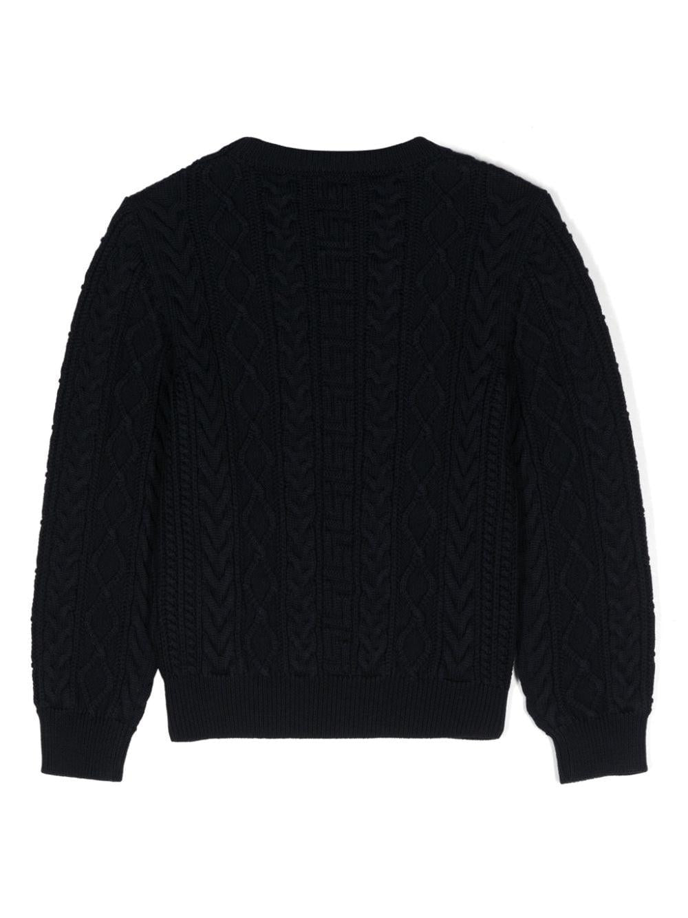 Blue wool sweater for children