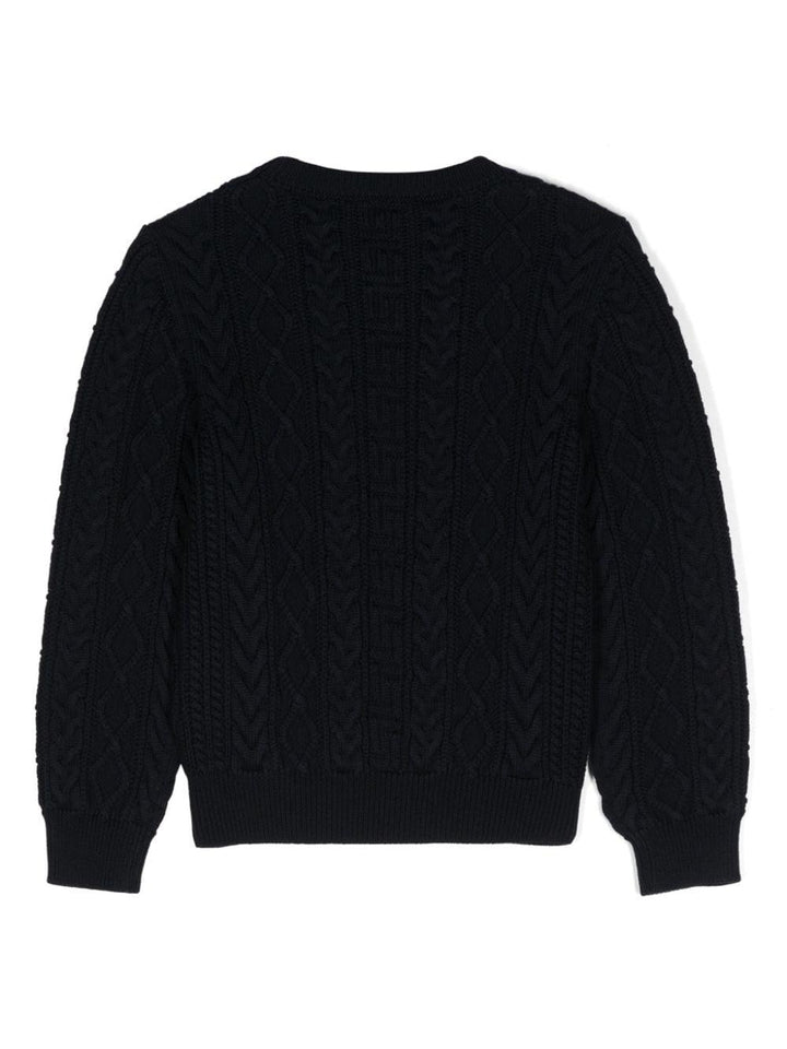 Blue wool sweater for children