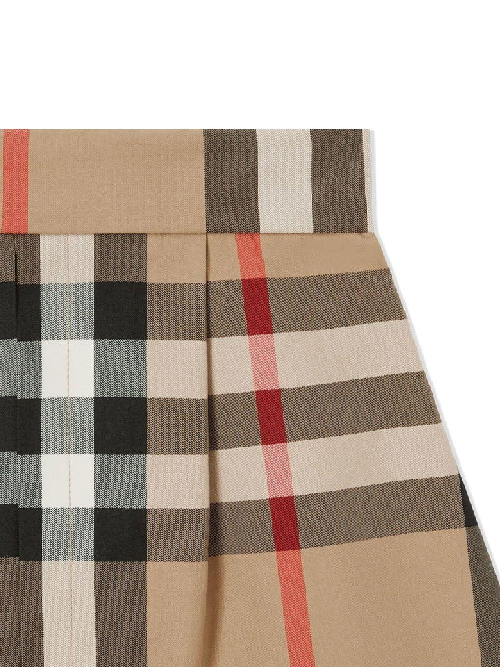 Gonna archive beige per bambina 8061826 A7028 Burberry Kids 