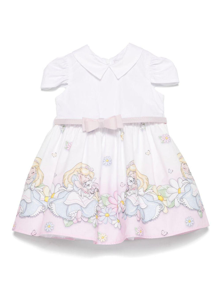 Abito bianco/multicolore per neonata