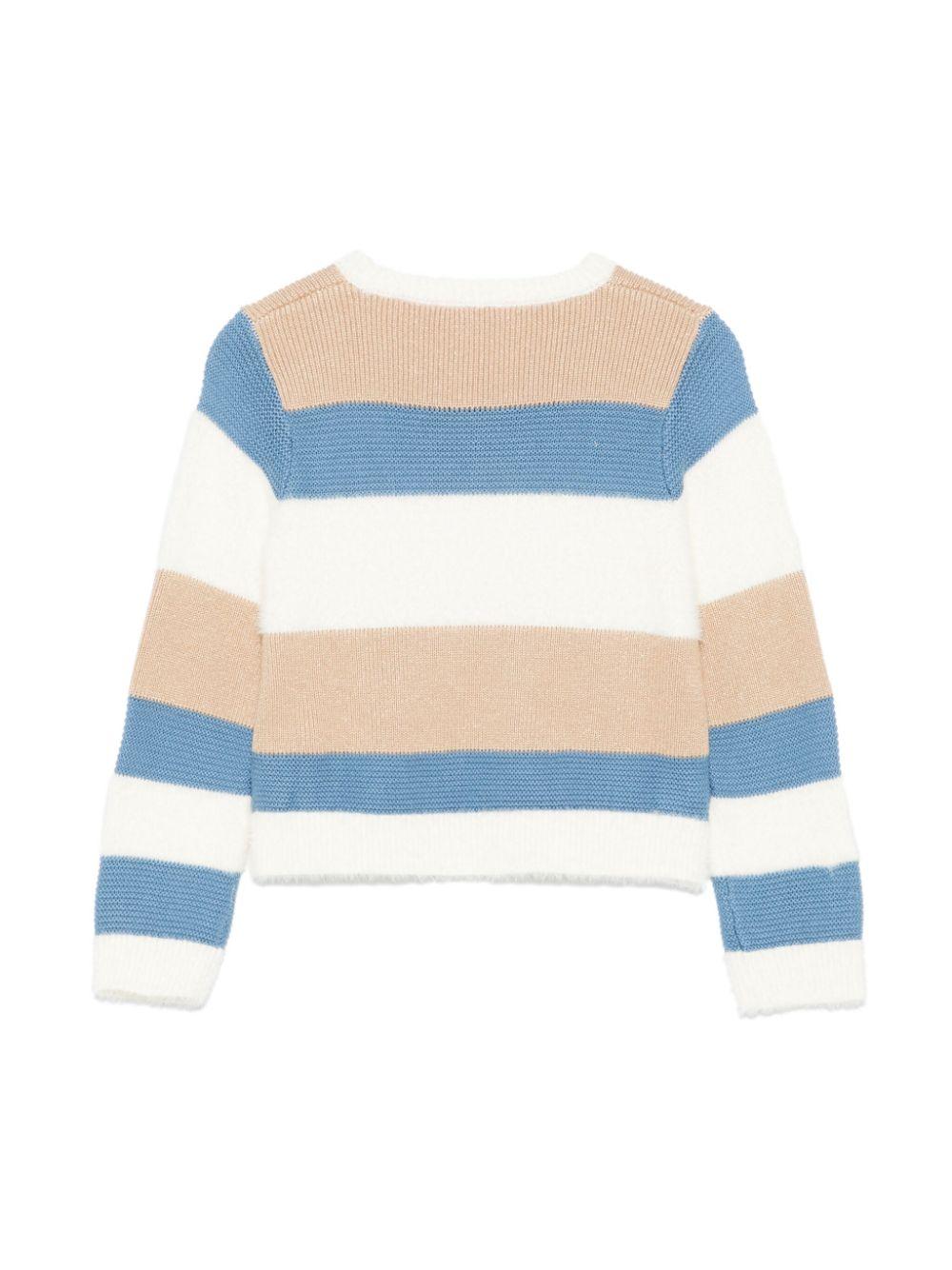 Tricolor sweater for girls