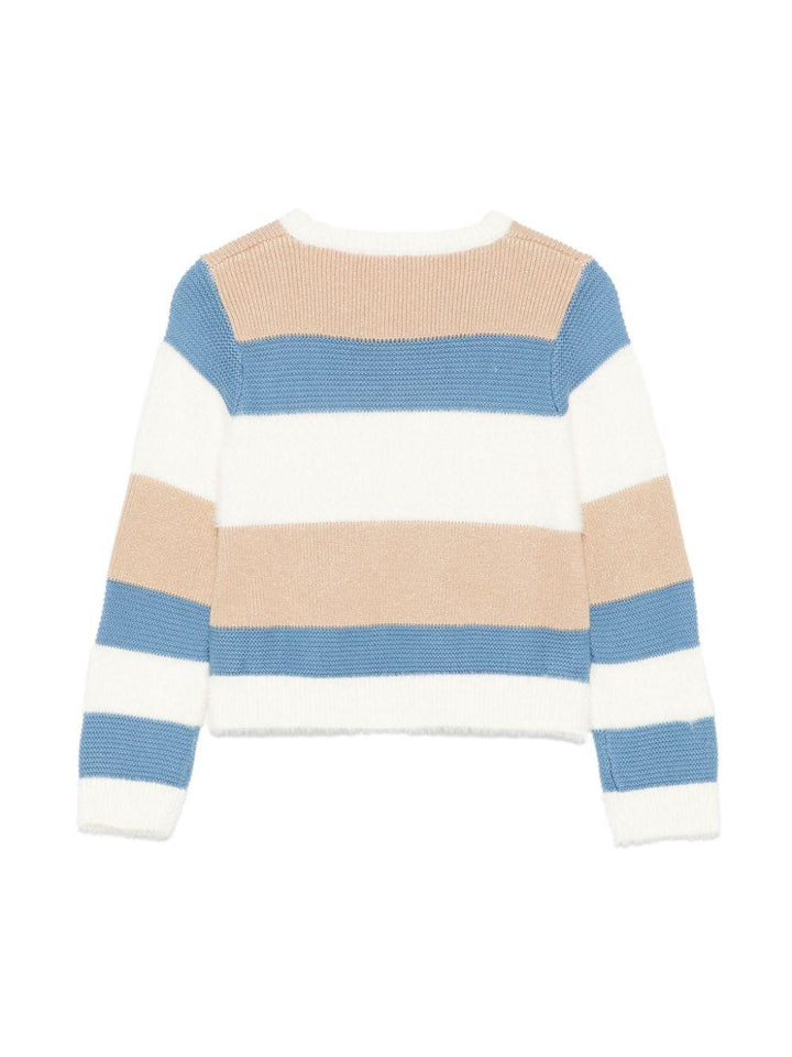 Tricolor sweater for girls