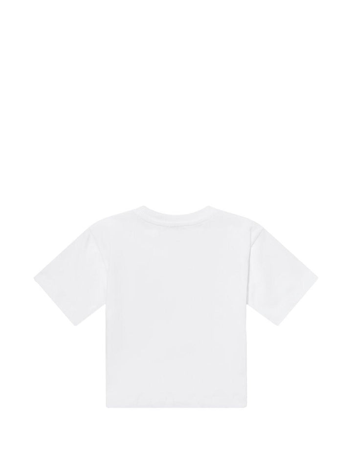 T-shirt bianco per bambino HUM05PLAA23 10101 Moschino Kids 