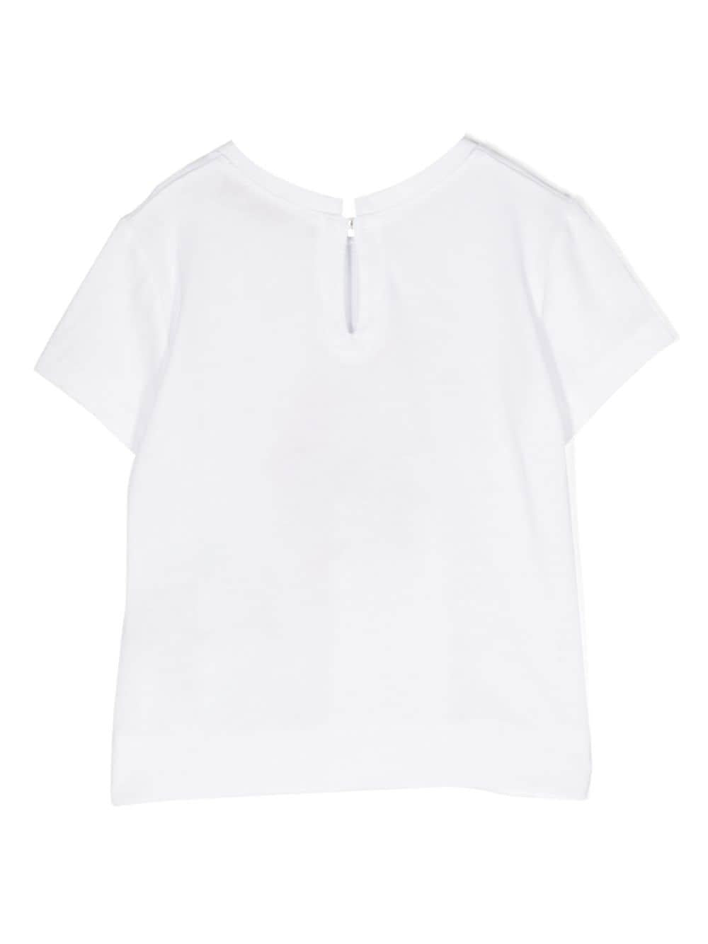 T-shirt bianca per neonata con stampa