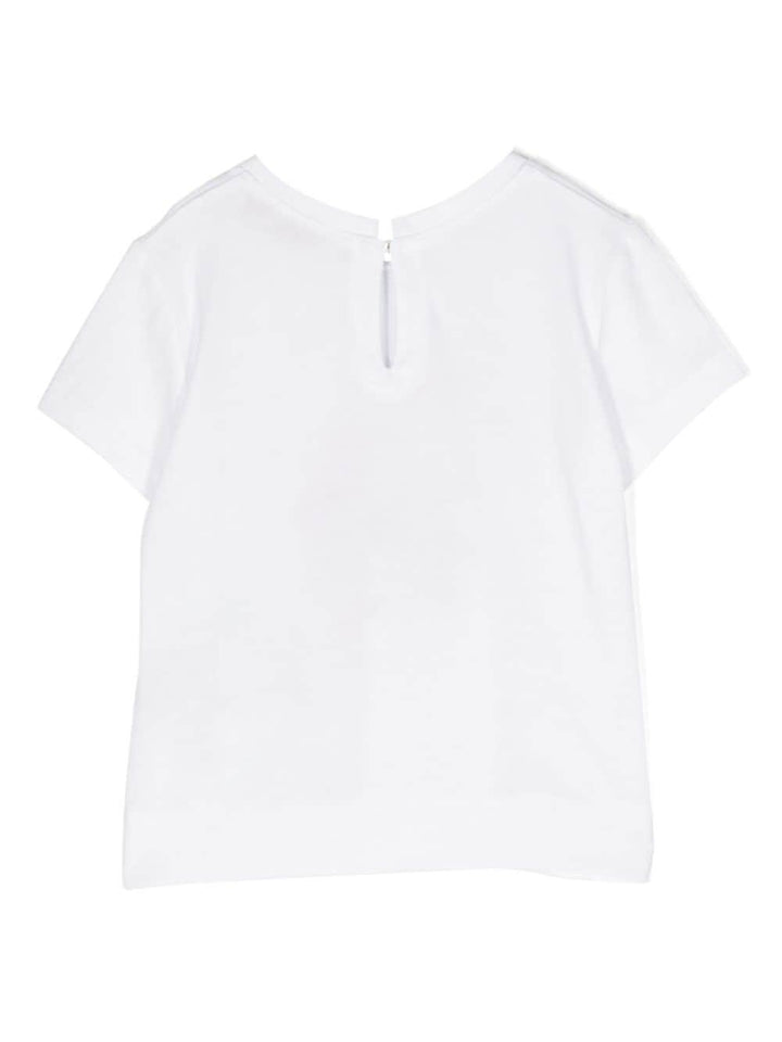 T-shirt bianca per neonata con stampa