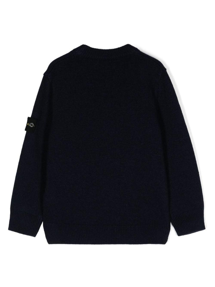 Navy blue cotton sweater for boys