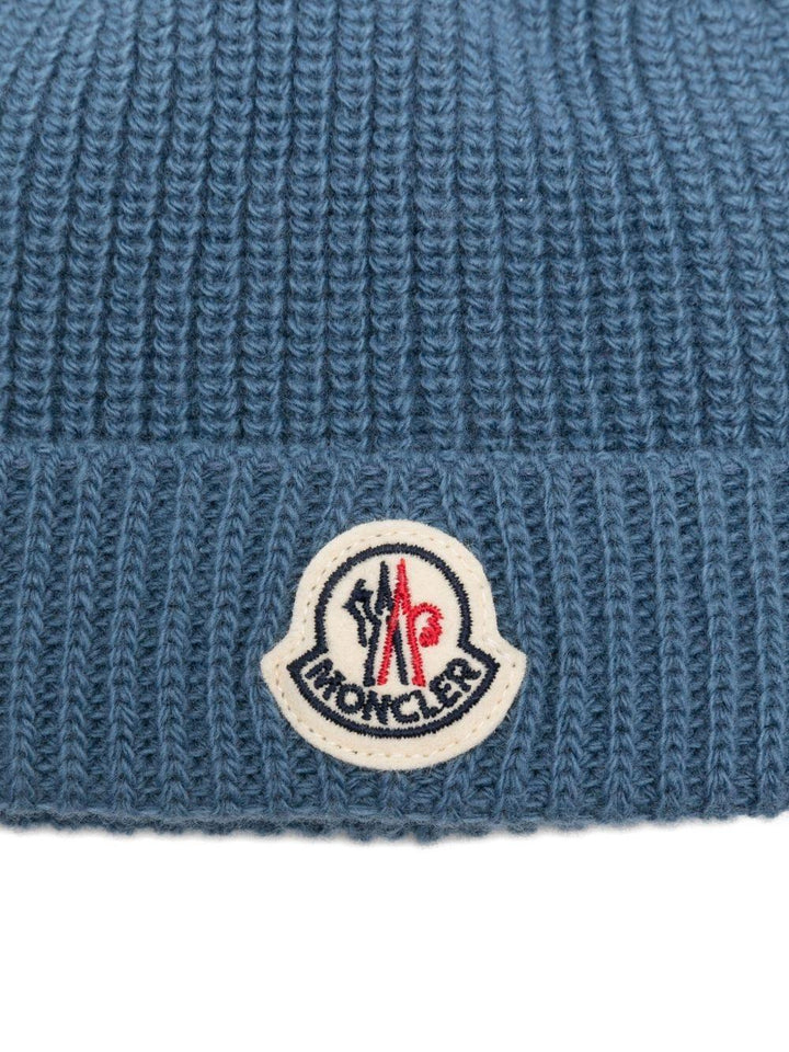 Cappello blu medio per neonato 9513B00007M1241 71G Moncler Kids 