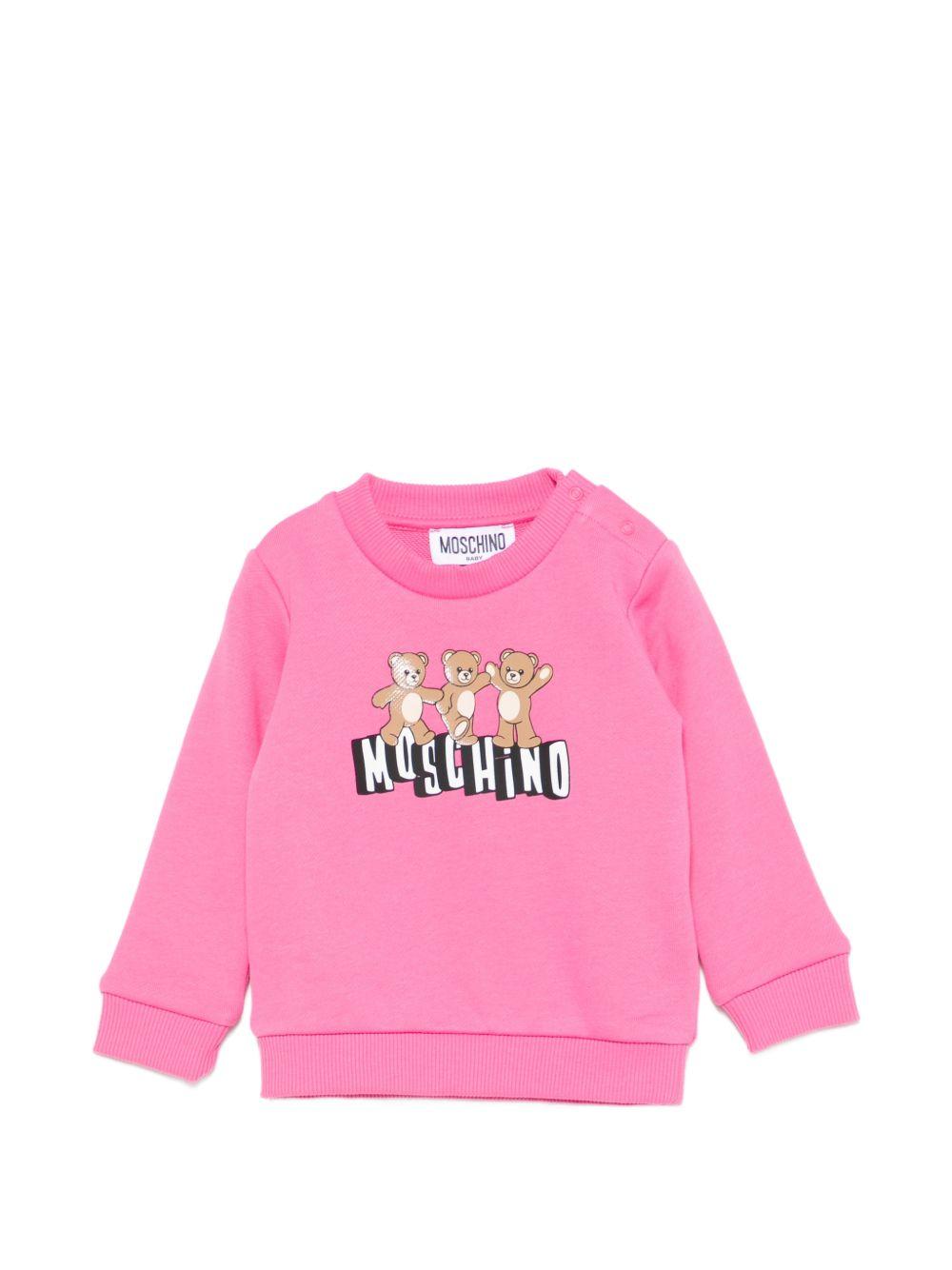 Felpa rosa per neoanta MTF060LCA89 50533 Moschino Kids 
