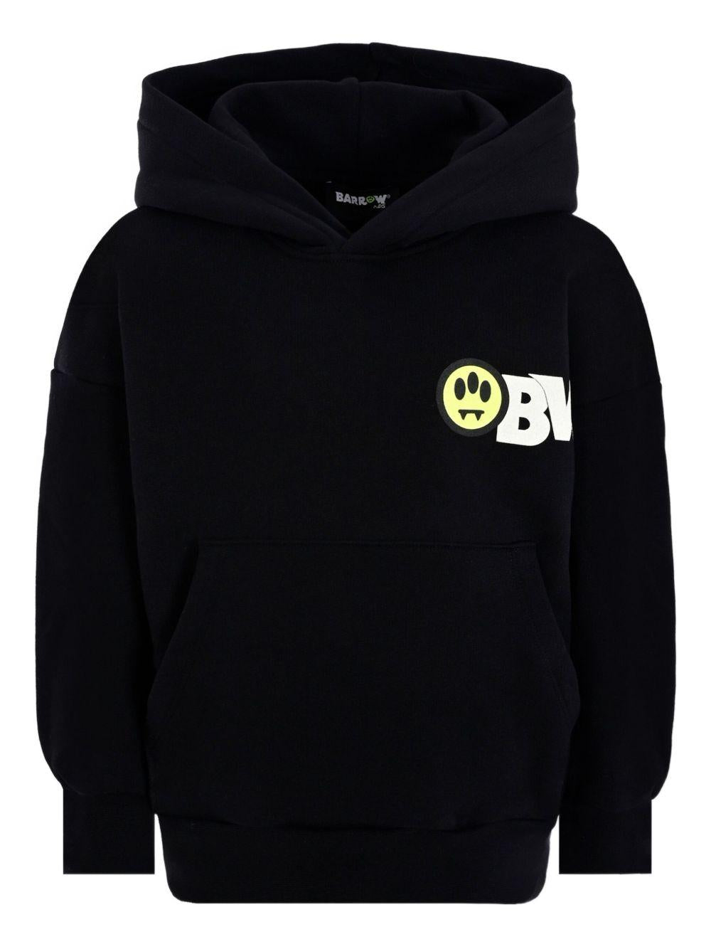 Felpa nera per bambino F5BKJUHS045 110 Barrow Kids 