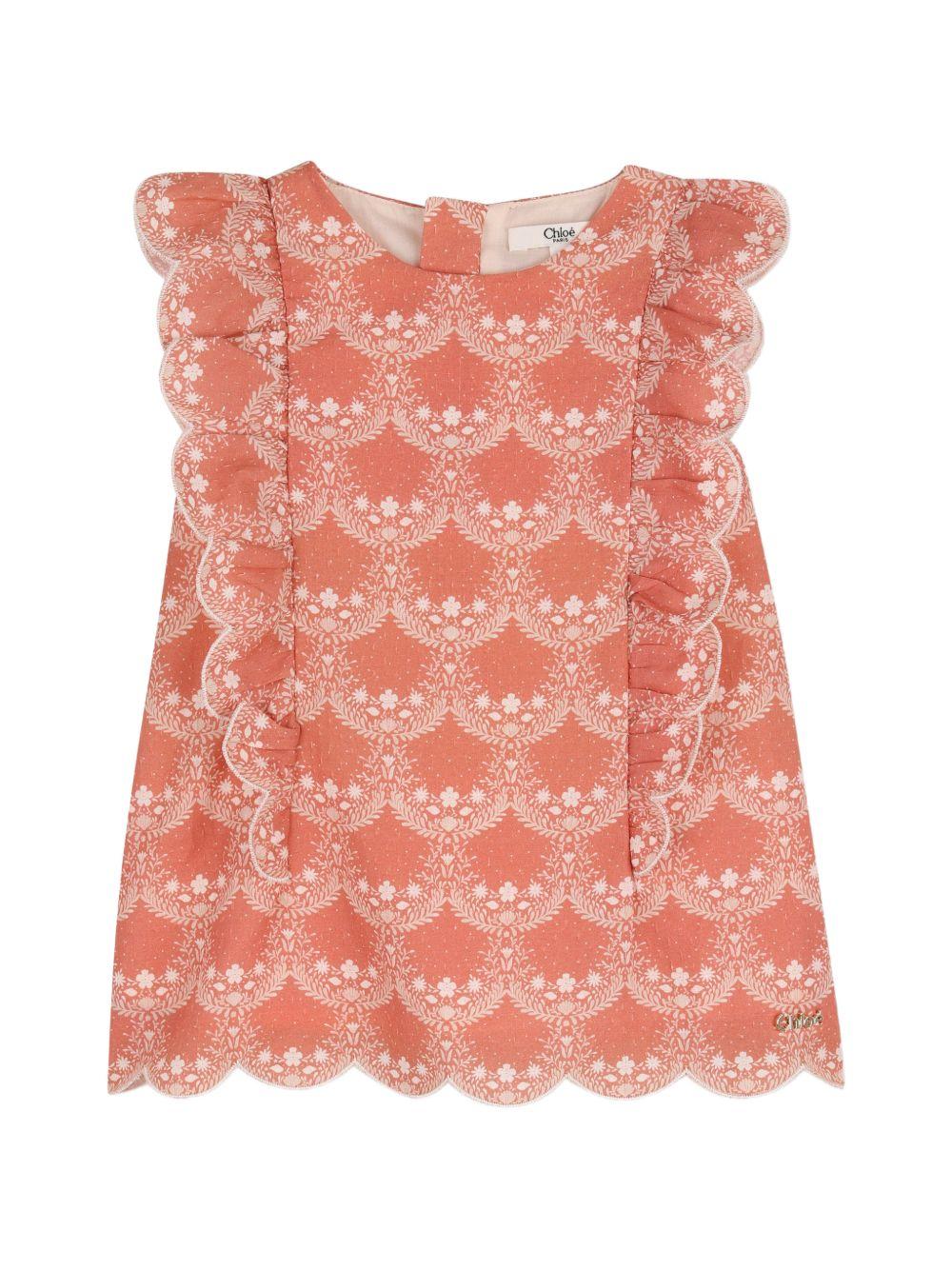 Abito rosa per neonata C20932 45U Chloe 